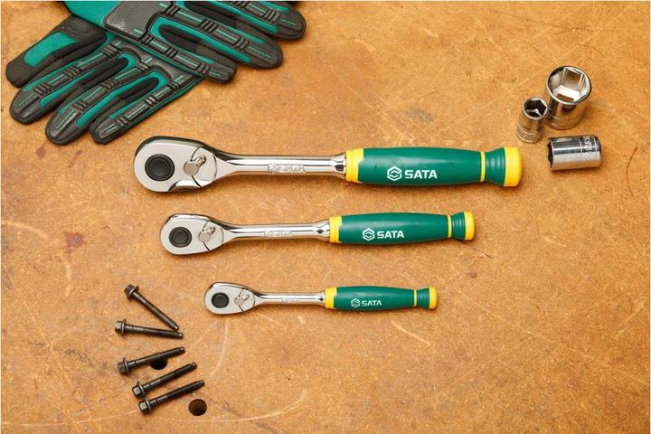 Produktbild SATA Ratschensatz mit Komfortgriff, 3-tlg. (3/8", 1/4", 1/2")