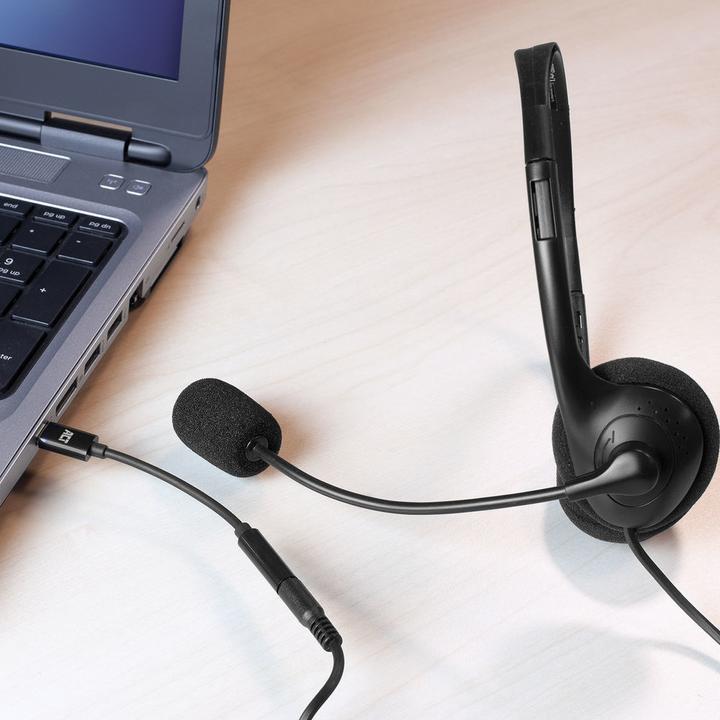 Produktbild AC7380 Audio-Kabel 0,11 m 3.5mm USB Typ-C Schwarz