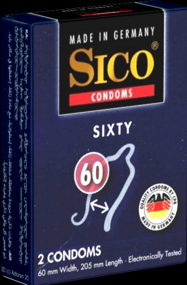 Actual product image Sico Condom 60, 2pcs (2 pcs.)