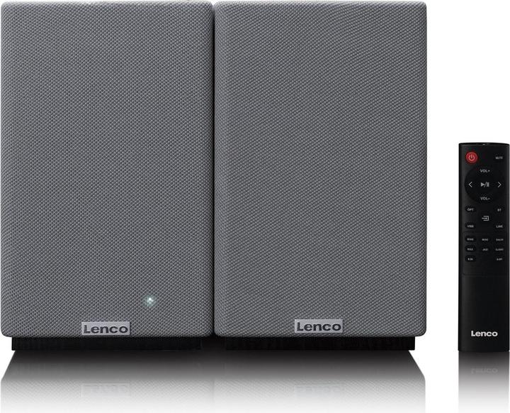 Produktbild Lenco Aktiv Lautsprecher, 2x40W, Black, BT, opt.In, USB, AUX (Netzbetrieb)