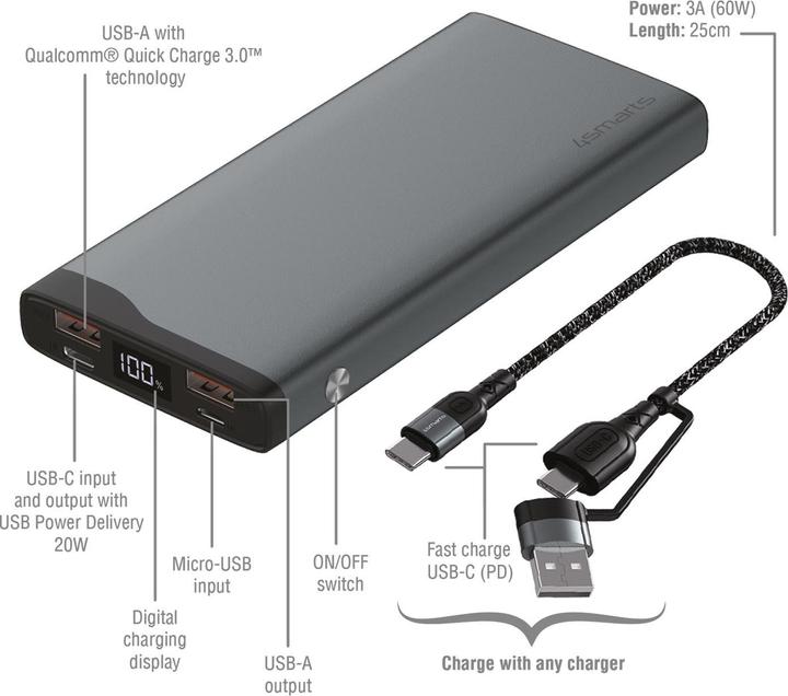 Produktbild 4smarts VoltHub Pro (10000 mAh, 22.50 W, 37 Wh)