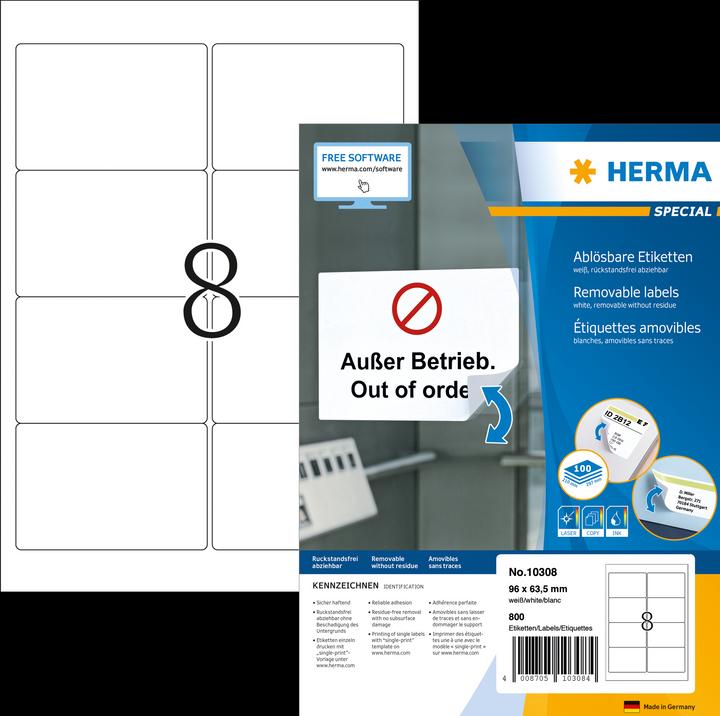 Produktbild HERMA Ablösbare Etiketten A4