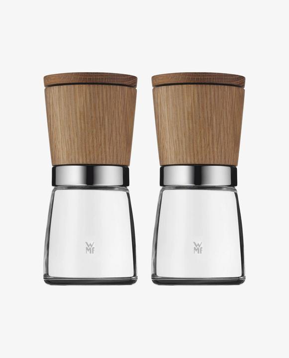 Produktbild WMF Mühlenset Salzmühle Pfeffermühle Set 2tlg Keramikmahlwerk Ceramill Nature Glas (Pfeffer, Salz)
