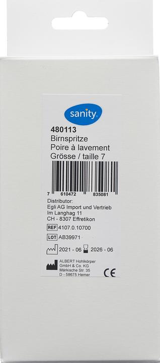 Produktbild Sanity Birnspritze Gr7 143ml zweiteilig