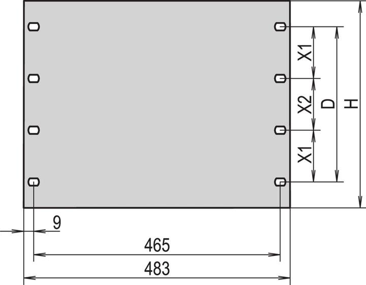 Produktbild Schroff 19"-Frontplatte - 19"BLINDPLATTE 8HE VORELOX