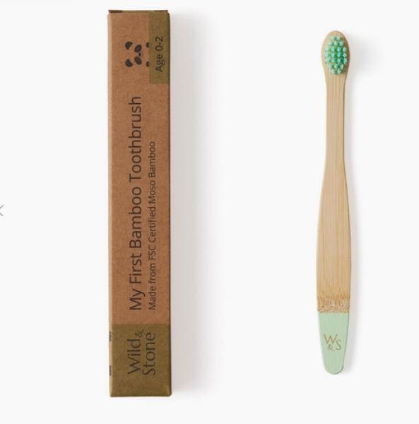 Produktbild Wild and Stone Baby- Bambuszahnbürste Mint (Weich, 1 x)