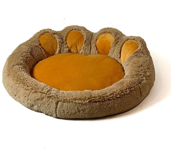 Actual product image Go Gift GoGift Camel Paw Print Bed XL 75 x 75 cm (Cat, Dog)