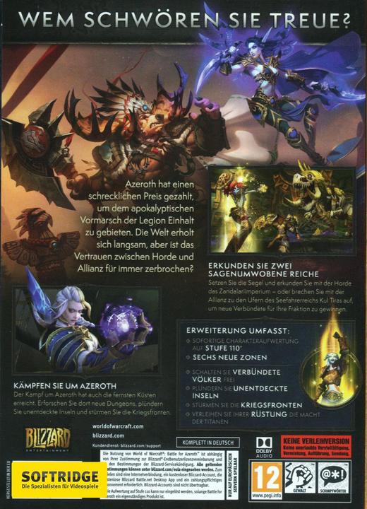 Actual product image Blizzard World of Warcraft: Battle for Azeroth (PC, DE)