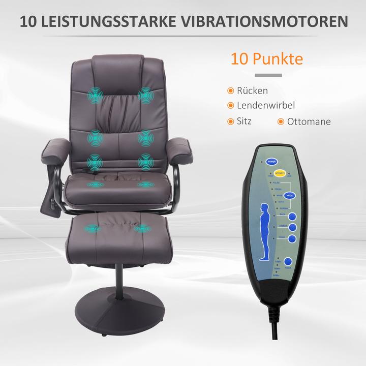 Produktbild Homcom Massagesessel mit Hocker
