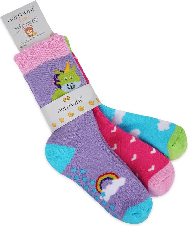 Normani 3 Paar Kindersocken mit ABS-Druck