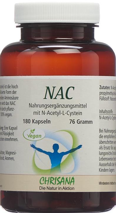 Actual product image Chrisana NAC capsule (180 Piece, Capsules, 122 g)