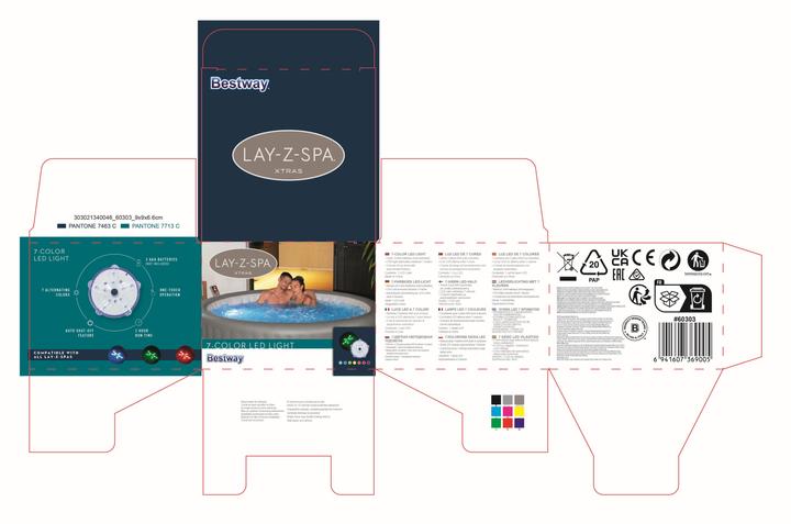 Actual product image Bestway LAY-Z-SPA Xtras 7-farbiges LED-Licht