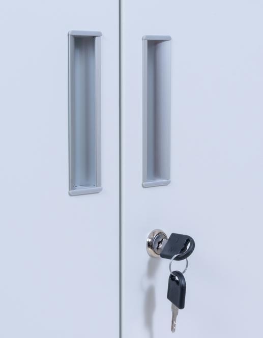Immagine prodotto Jet-Line Mobili per ufficio Armadio per archiviazione KIEW rosso-grigio scuro 90x40x90cm in metallo