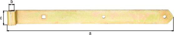Actual product image GAH Shutter strap length 500 x 16 x 45 mm thickness 5 mm steel galv. zinc plated thick film passiv...