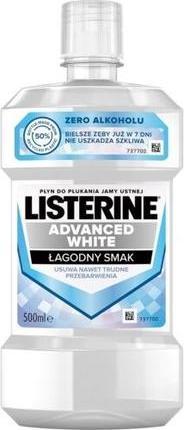 Listerine Advanced White Mild Taste płyn do płukania jamy ustnej White 500ml (500 ml, Mouthwash)