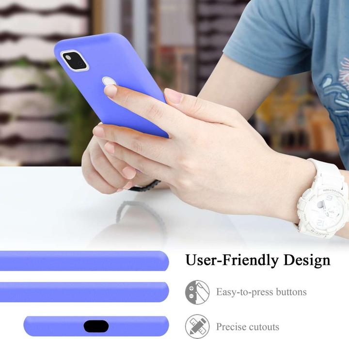 Actual product image Cadorabo Bumper Case for Google PIXEL 4A 5G TPU Liquid Silicone Cover for Google PIXEL 4A 5G (Google Pixel 4a 5G)