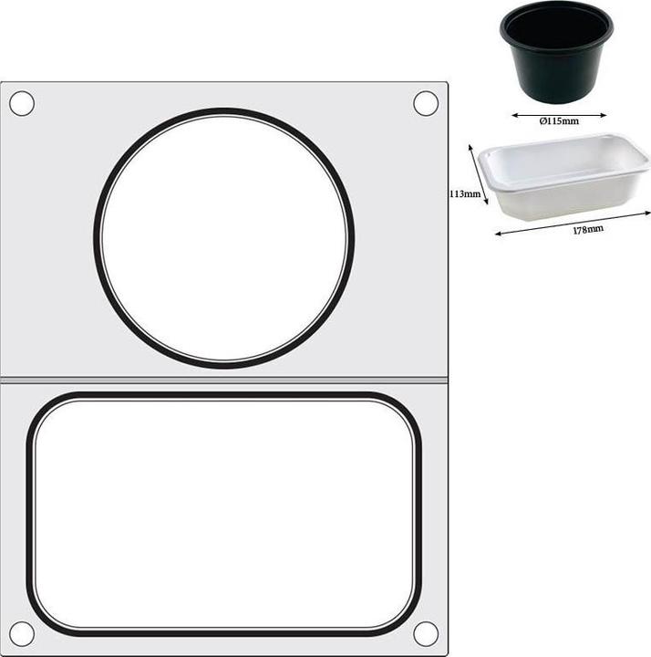 Produktbild Hendi Matrize für Versiegelungsmach. 178x113 mm + Rund 1