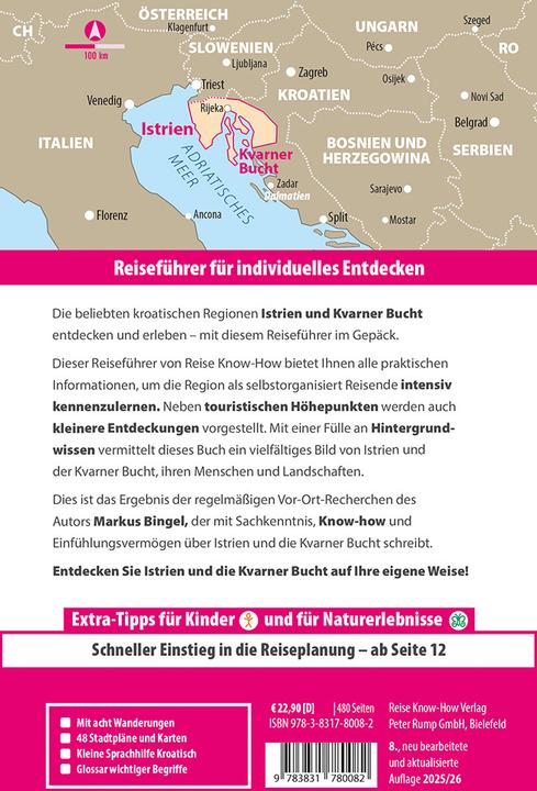 Produktbild Reiseführer Kroatien: Istrien und Kvarner Bucht (Deutsch, Werner Lips, Markus Bingel, 2025)