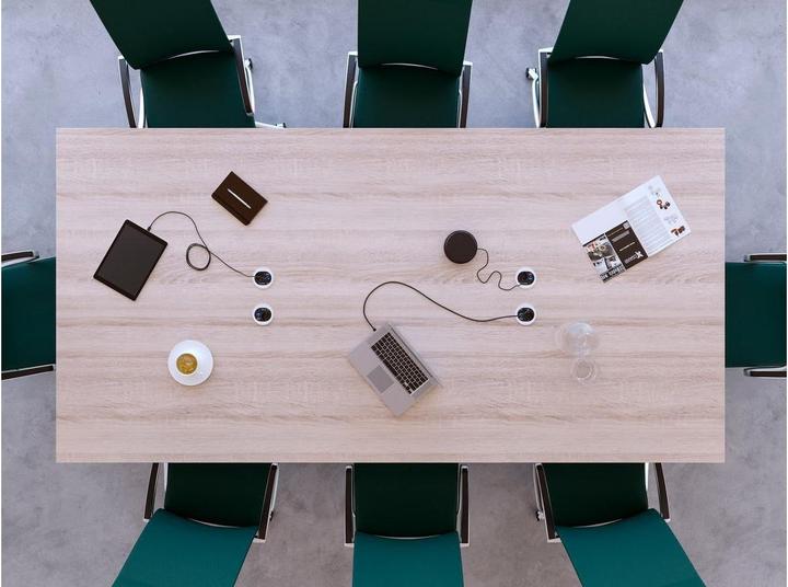 Produktbild IB Connect DIVUS Steckdoseneinheit schwarz 1x Typ 13 1x USB-C 60W 1x HDMI