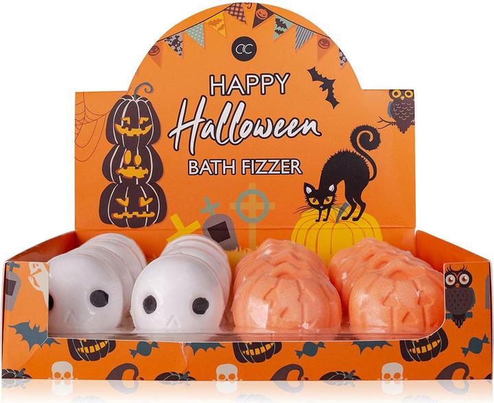 Accentra Badefizzer HALLOWEEN, Kürbis und Totenkopf sortiert, 50g, Duft: Blood Orange, Farbe: orange/schwarz/ (Badekugeln)
