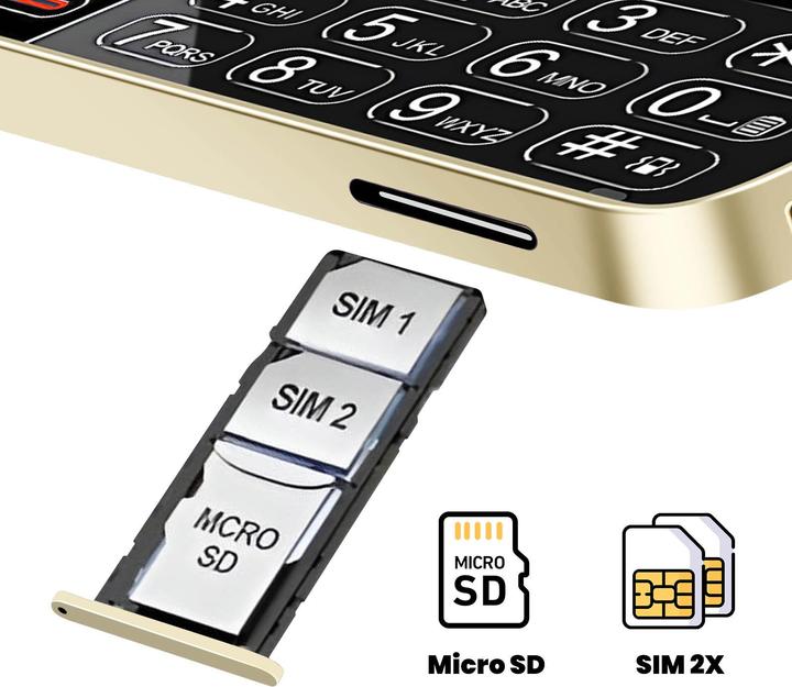 Produktbild Avizar V899 (0.03 GB, Gold, 2.80", Dual SIM, 0.30 Mpx, 2G)