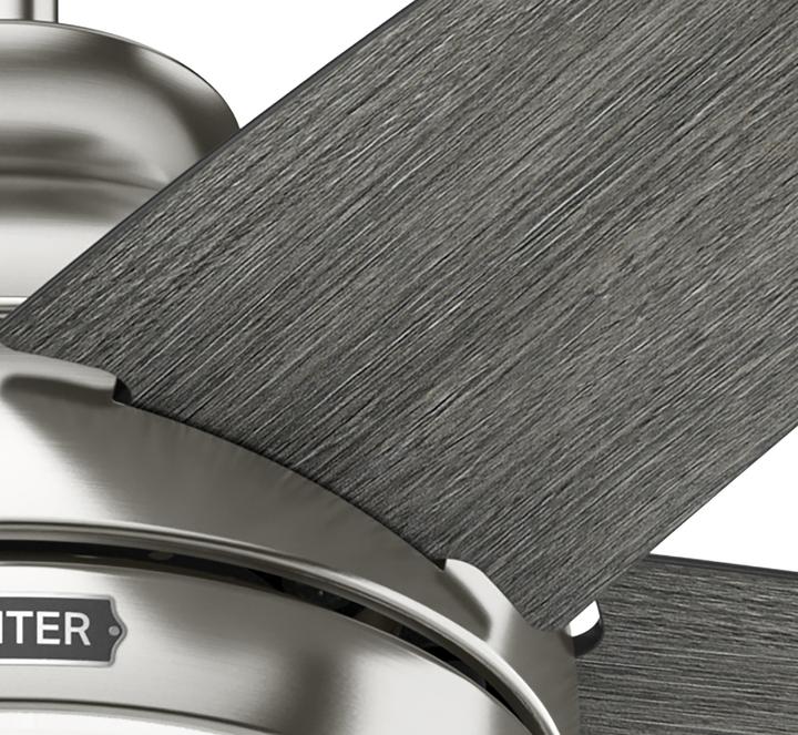 Produktbild Hunter Fans Deckenventilator Bernard Nickel mit Licht & Fernbedienung (43.50 dB)