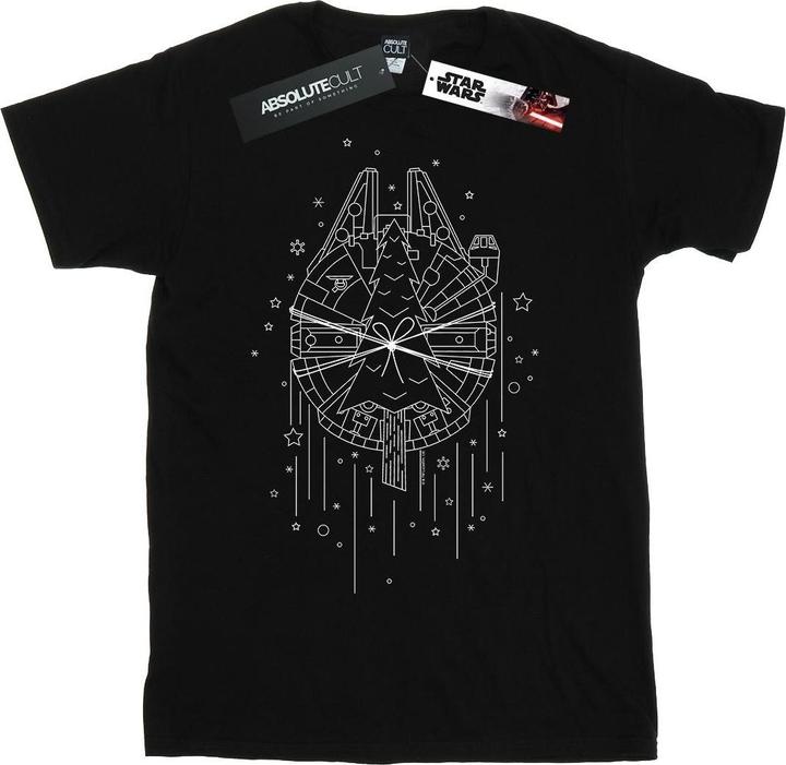 Star Wars Millennium Falcon Christmas Tree Delivery TShirt (XL)