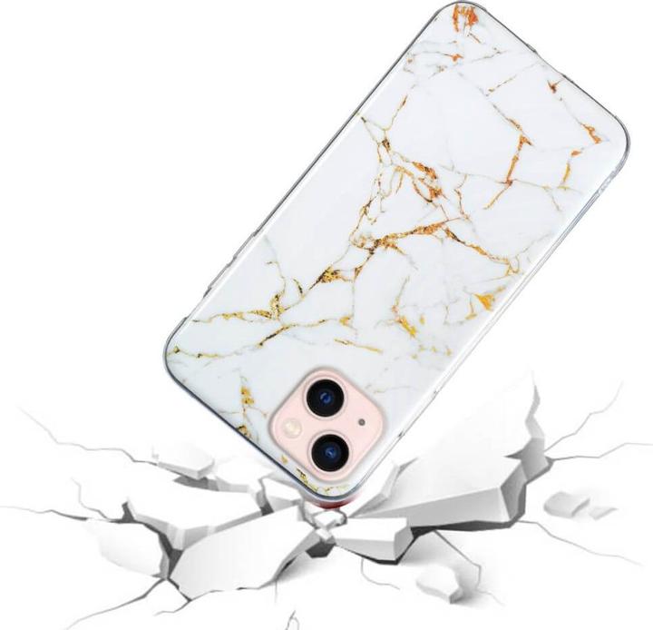 Immagine prodotto Cover-Discount iPhone 15 Plus - Custodia in gomma siliconica Marmo Bianco (Apple iPhone 15 Plus)