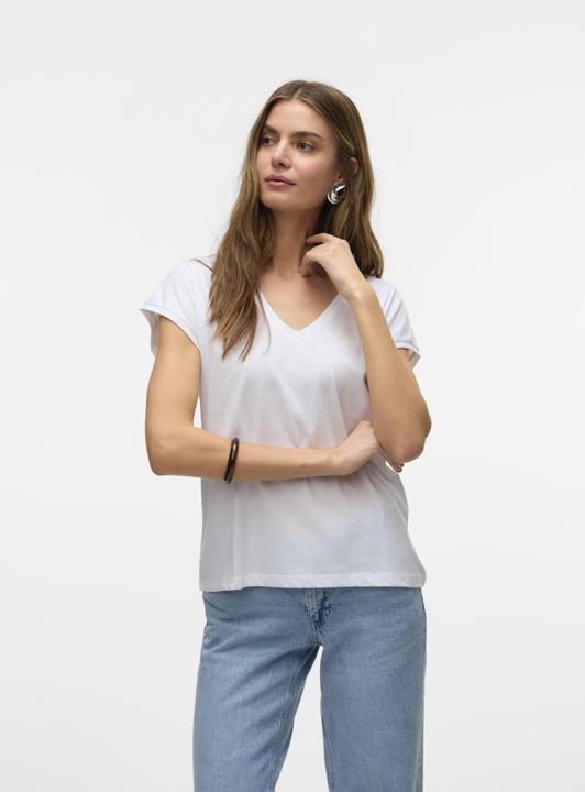 Actual product image Vero Moda Vmluna Ss V-Neck Tee Jrs Noos (S)