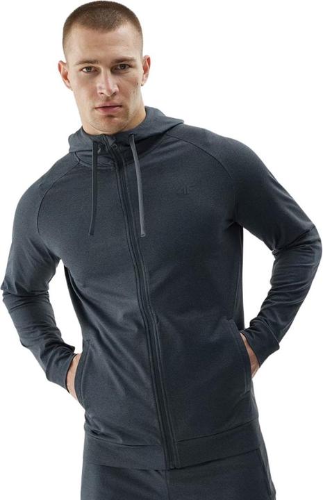 4F Bluza męska M403 antracyt melanż 4FWAW24TFSWM403 22M XL (22)