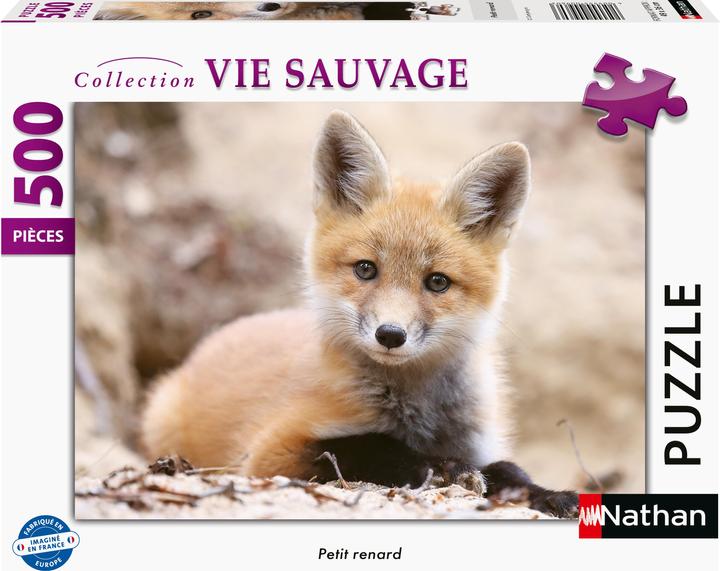 Actual product image Nathan Puzzle 500 pieces Wild Life Collection - Little Fox (500 pieces)