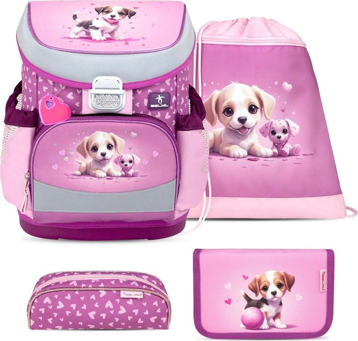 Belmil MINI FIT Schulrucksack-Set Little Puppies (17 l)