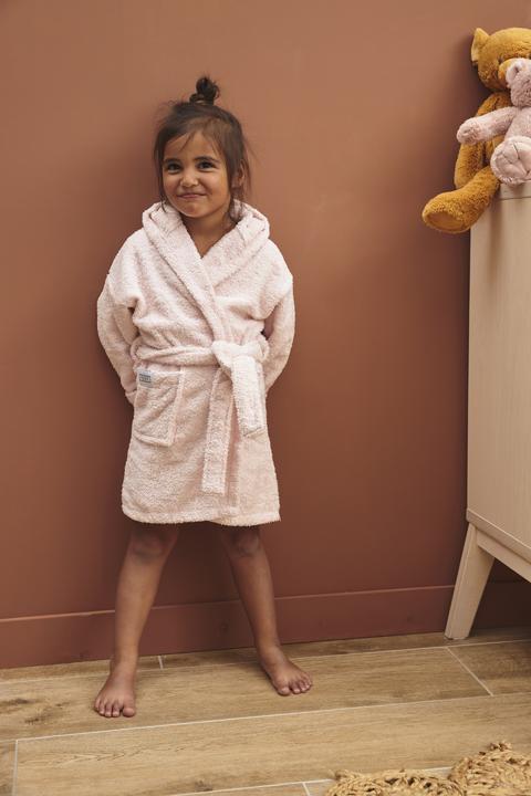 Actual product image Meyco Bathrobe mt 98/104 basic towelling soft pink (98, 104)