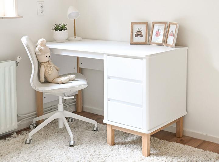 Actual product image Bopita Desk Mika White / Oak (78 x 130 x 60 cm)