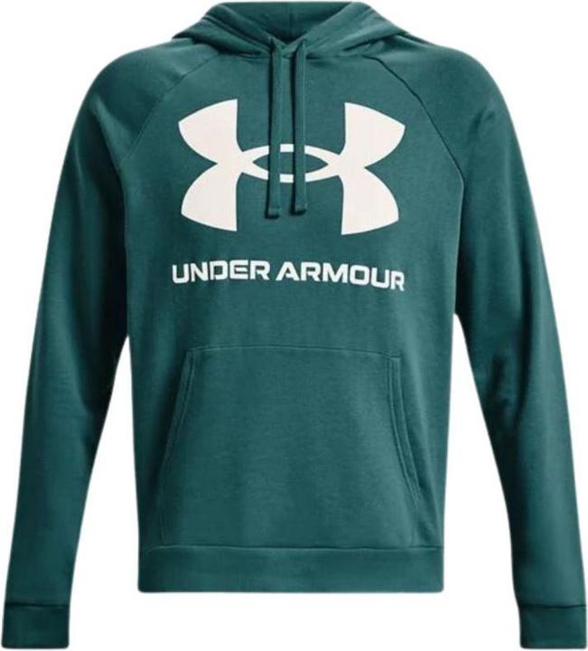 Under Armour Herren Rival Fleece Big Logo HD Grünes Sweatshirt 1357093 722 (2XL) (XXL)