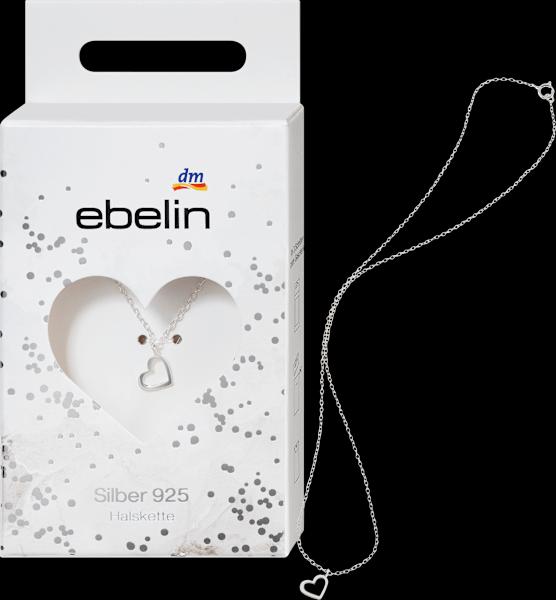 dm ebelin Halskette 925 Silber Herz-Anhänger (925 Silber)