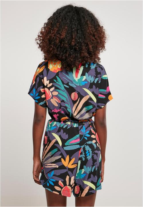 Actual product image Urban Classics Ladies Short Viscose Belt Jumpsuit - 12110 (S)