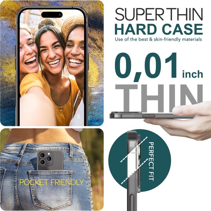 Immagine prodotto Nalia Custodia rigida estremamente sottile da 0,3 mm opaca (Apple iPhone 15 Pro Max)
