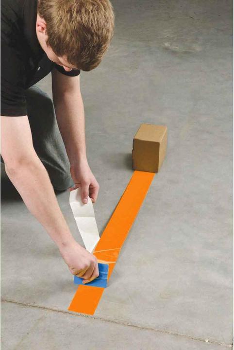 Actual product image Brady B-514, ToughStripe, floor marking tapes, polyester, orange, 76.2mm x 30m (76.20 mm)