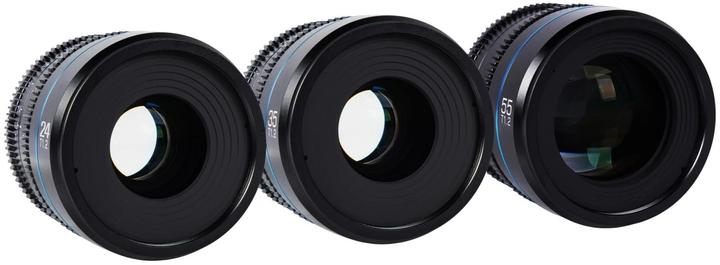 Actual product image Sirui Nightwalker 24 35+55mm T1.2 S35 MF Cine Lens Bundle E-Mount (Sony E, APS-C / DX)