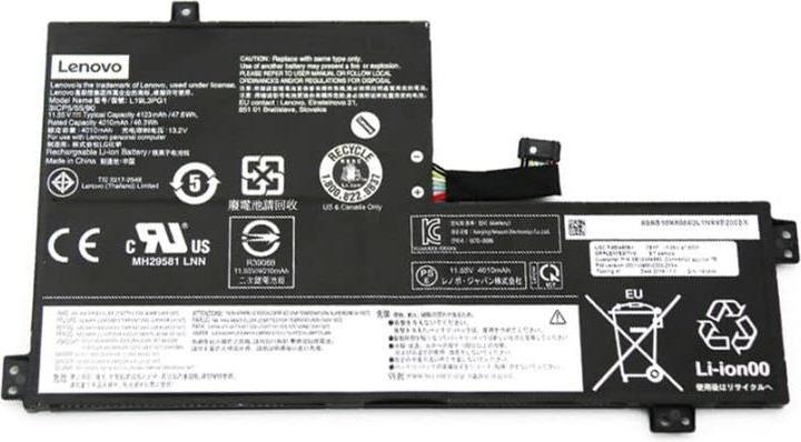 Actual product image Lenovo Battery L19C3PG1 11.52V 47WH (3 Cells)