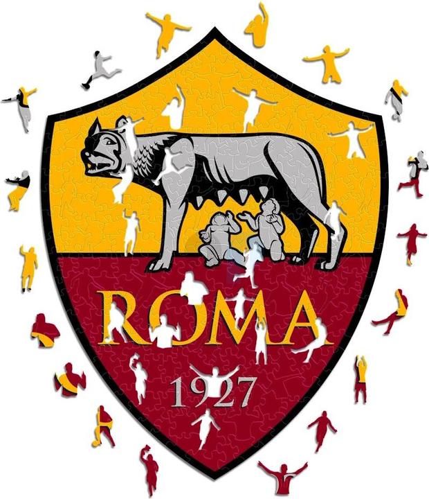 Actual product image Iconic AS Roma - Logo - Wooden Puzzle Size S (150 pieces) (150 pieces)