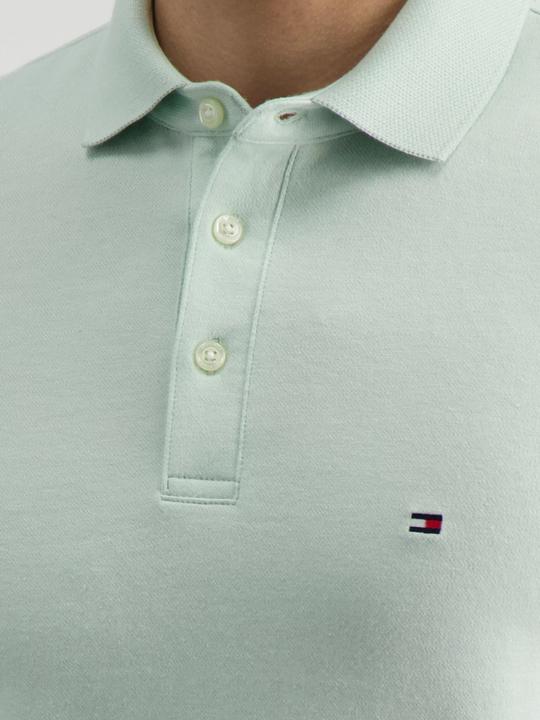 Produktbild Tommy Hilfiger Polo Shirt Mouline Slim Minty Essence/Ivory (48)