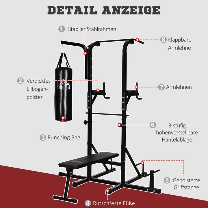 Actual product image Homcom Kraftstation mit Klimmzugstange