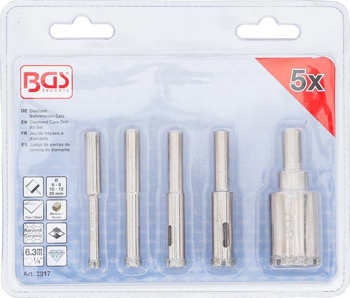 Produktbild BGS Diamant-Bohrkronen (6, 8, 10, 12, 25 mm)