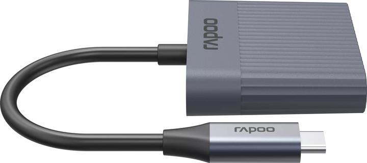 Actual product image Rapoo 3-in-1 USB-C card reader UCR-3011, grey (00226497) (USB-C 3.2 Gen 1)