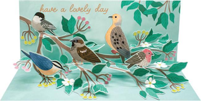 Image du produit Up with paper Carte Pop-Up Card motif oiseau (1 pcs)