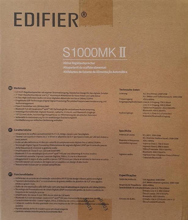 Productafbeelding Edifier S1000MKII (1 paar, 120 W)