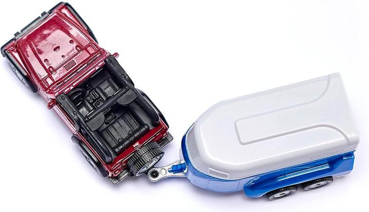 Produktbild Siku 1651 PKW mit Pferdeanhänger