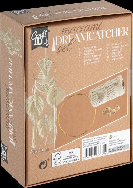 Produktbild Grafix Makramee Bastelset Federn